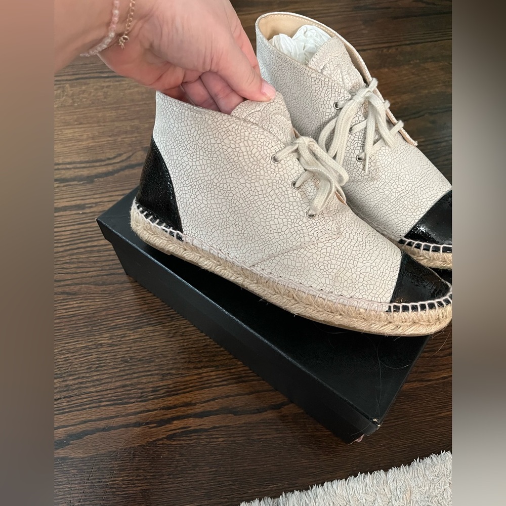 COPY - Chanel Lace Up High Top Espadrilles. Size 40